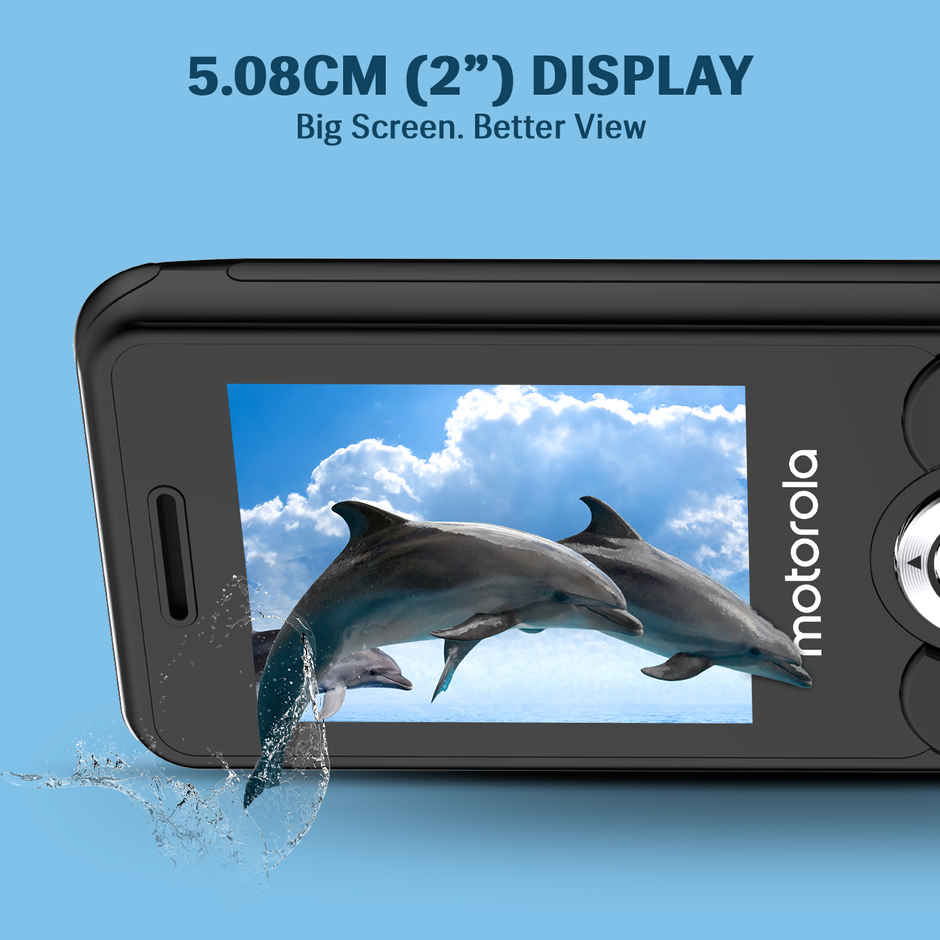 Motorola All-New A300 Dual Sim Keypad Phone | Black