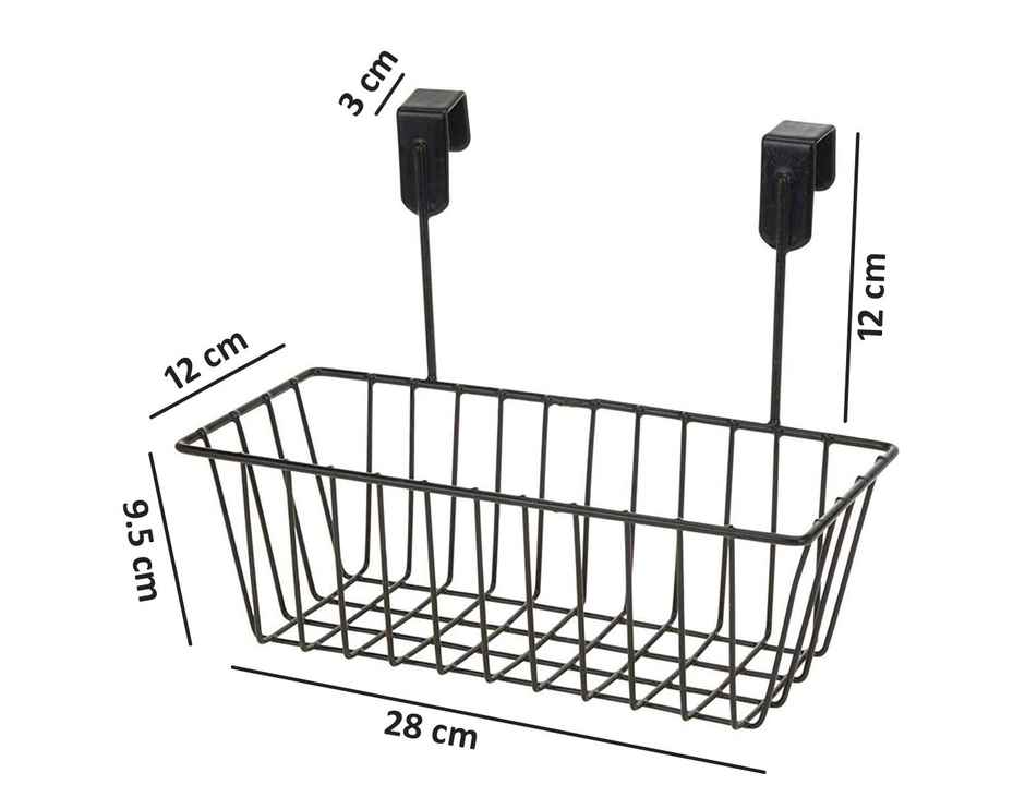 Go Hooked Hanging Storage Basket | Over Door Cabinet Storage Basket