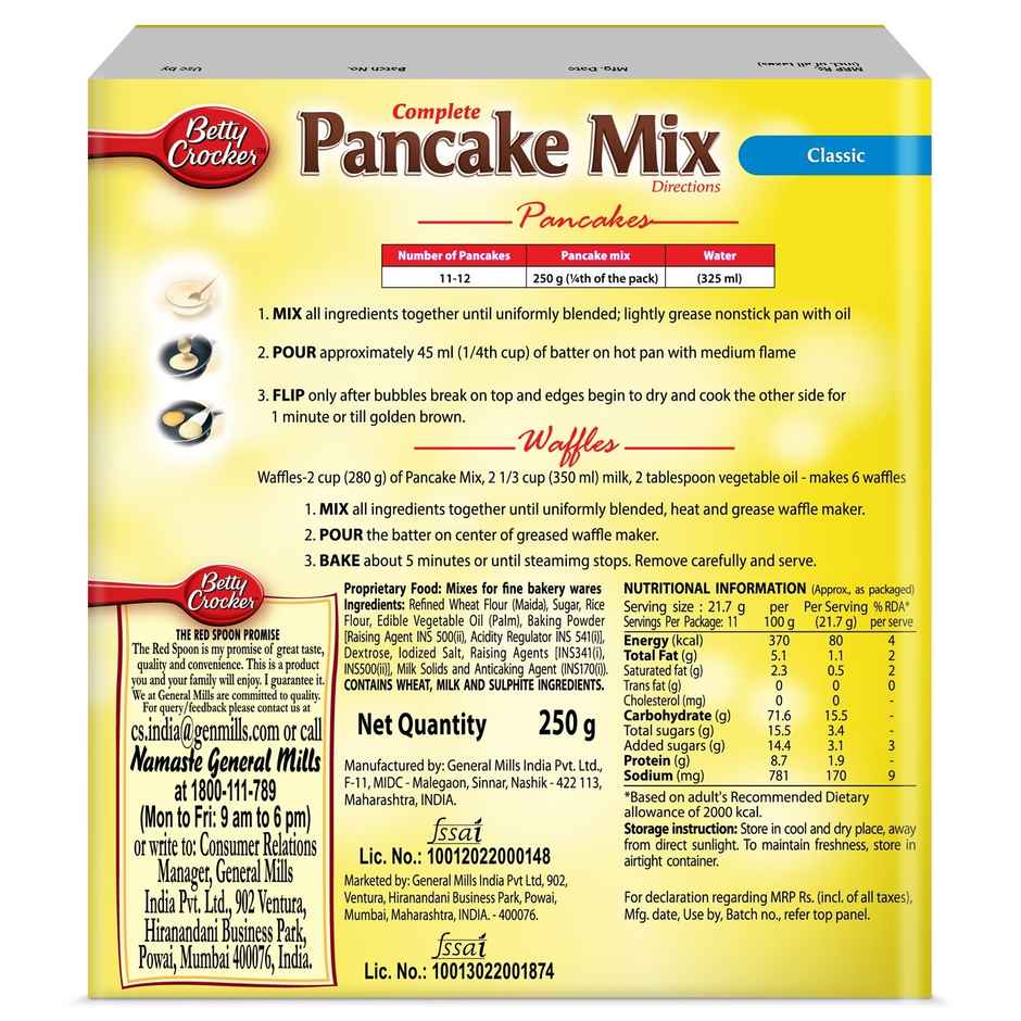 Betty Crocker Complete Classic Pancake Mix Pancake Mix For Kids