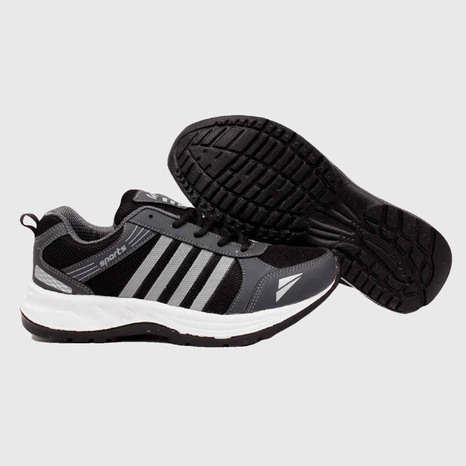 Asian Jio-13 Men Sports Shoes | Black-Silver | Size-9