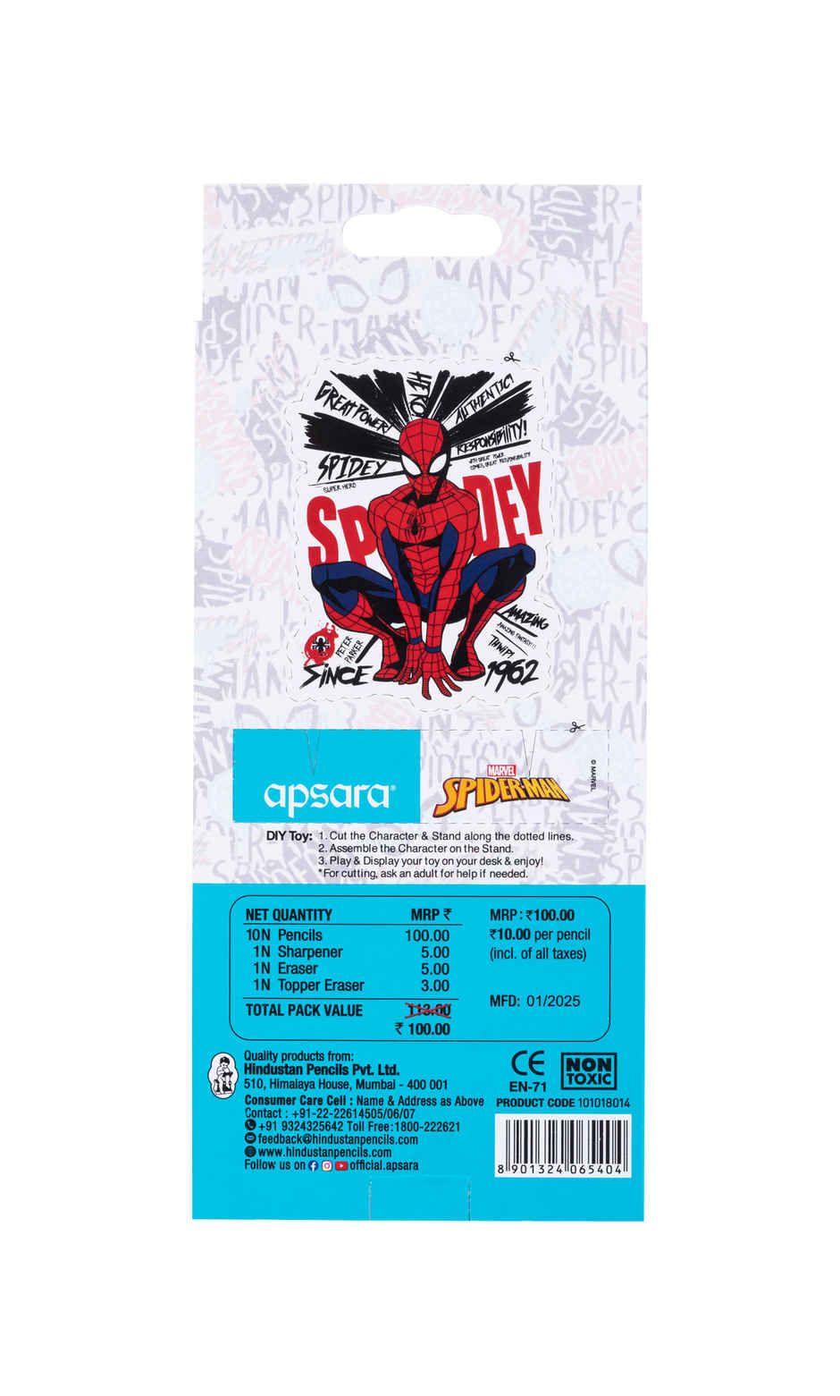 Apsara Spider-Man Pencils | Extra Dark Pencils | Hexagonal Body for Strong Grip