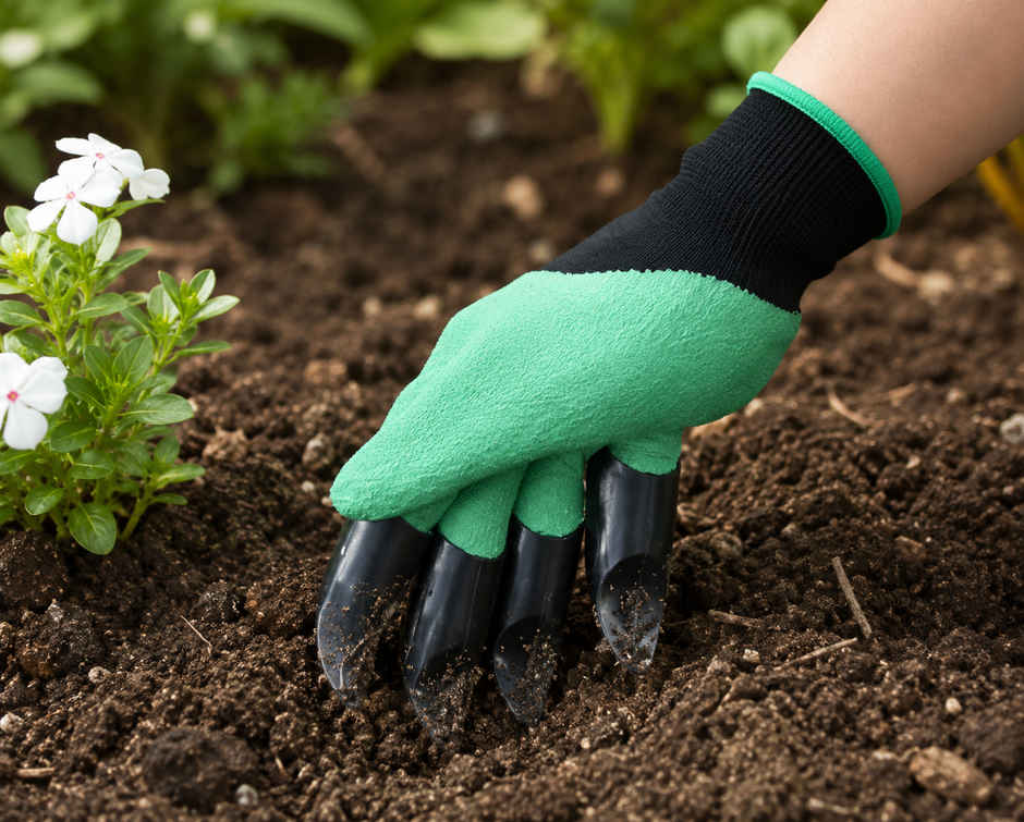 Daluci Heavy Duty Garden Gloves With Abs Claws For Pruning and Digging | 1 Pair