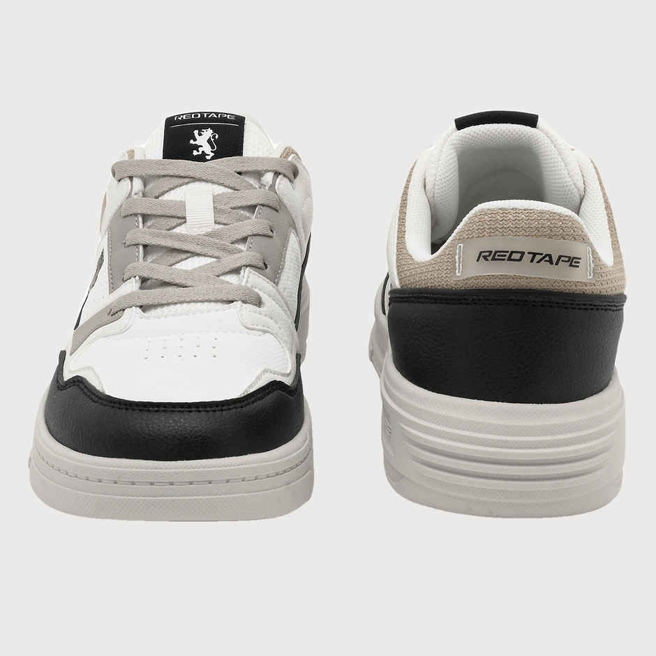 Red Tape Casual Sneaker Shoes For Men | Impact-Resistant Comfort | Black-Brown | Size 6