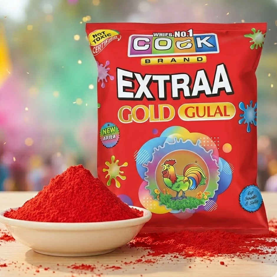 Extra Gold Holi Gulal | Red | Cock