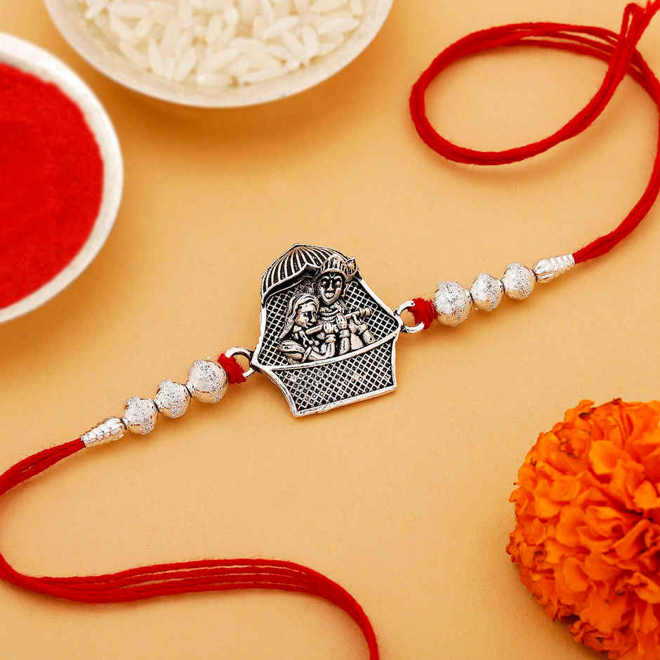 IGP Radha Krishna Rakhi - Silver