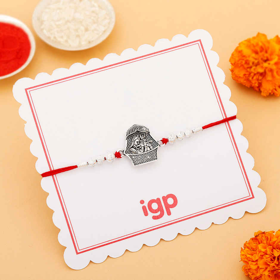 IGP Radha Krishna Rakhi - Silver