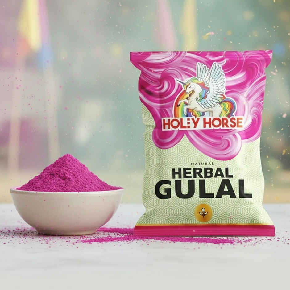 Holy Horse Herbal Holi Gulal | Pink | Cock