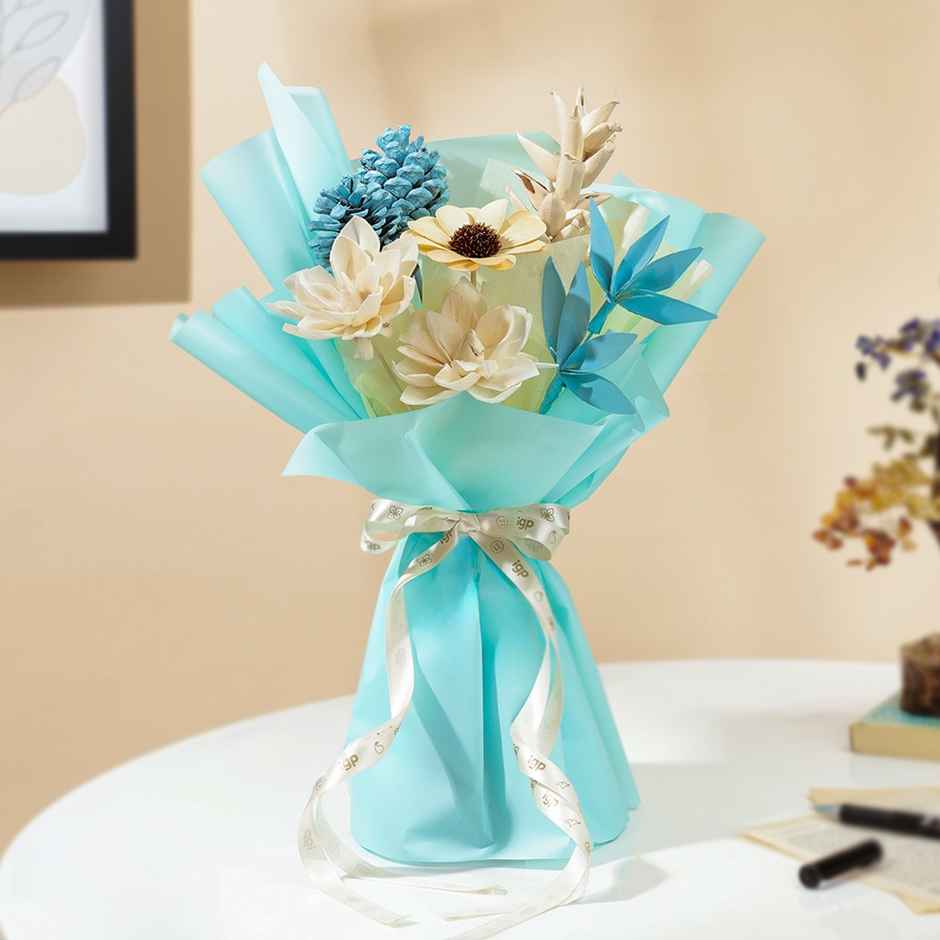 Cool Blue Dried Floral Bouquet | IGP