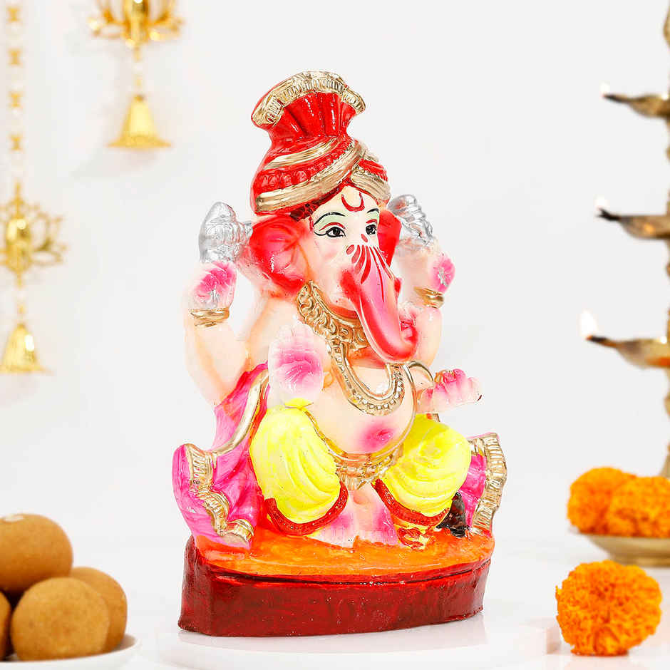Eco-Friendly | Graceful Ganesha Idol | 8 inch | IGP