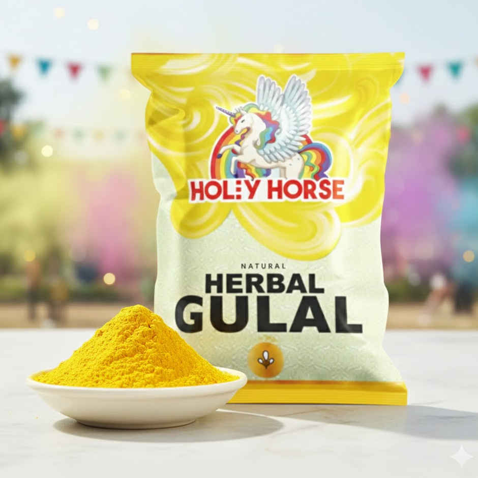 Holy Horse Herbal Holi Gulal | Assorted | Cock