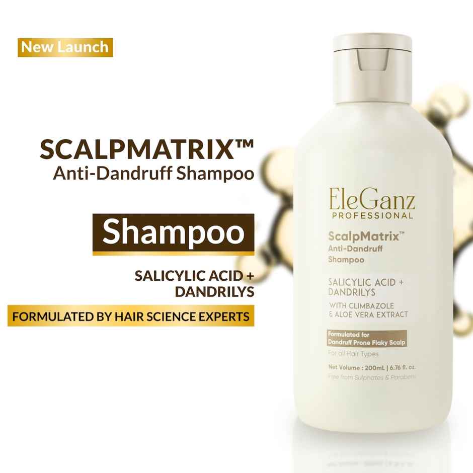 EleGanz Professional ScalpMatrix Anti-Dandruff Shampoo | Salicylic Acid + Dandrilys
