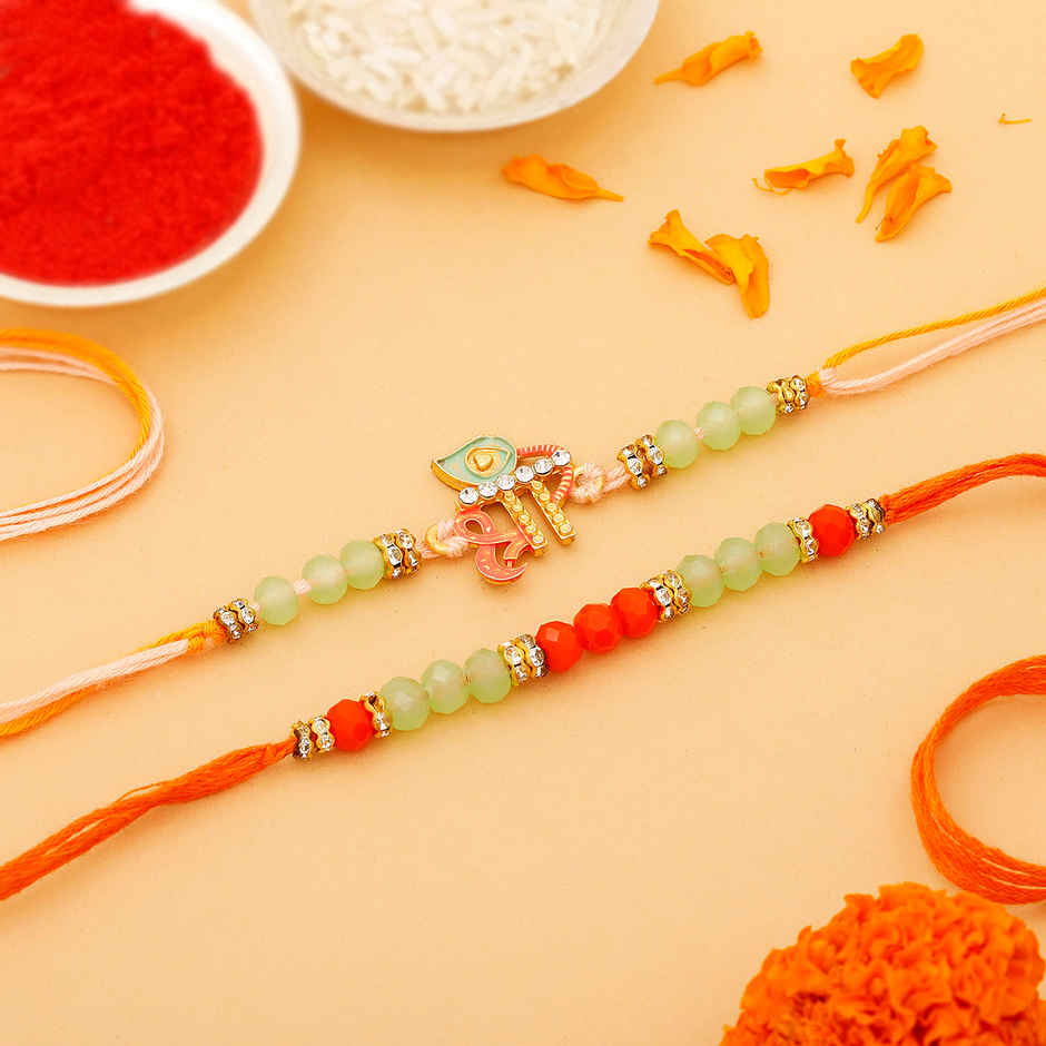 IGP Divine Meena And CZ Rakhi - Ornate and Luxurious