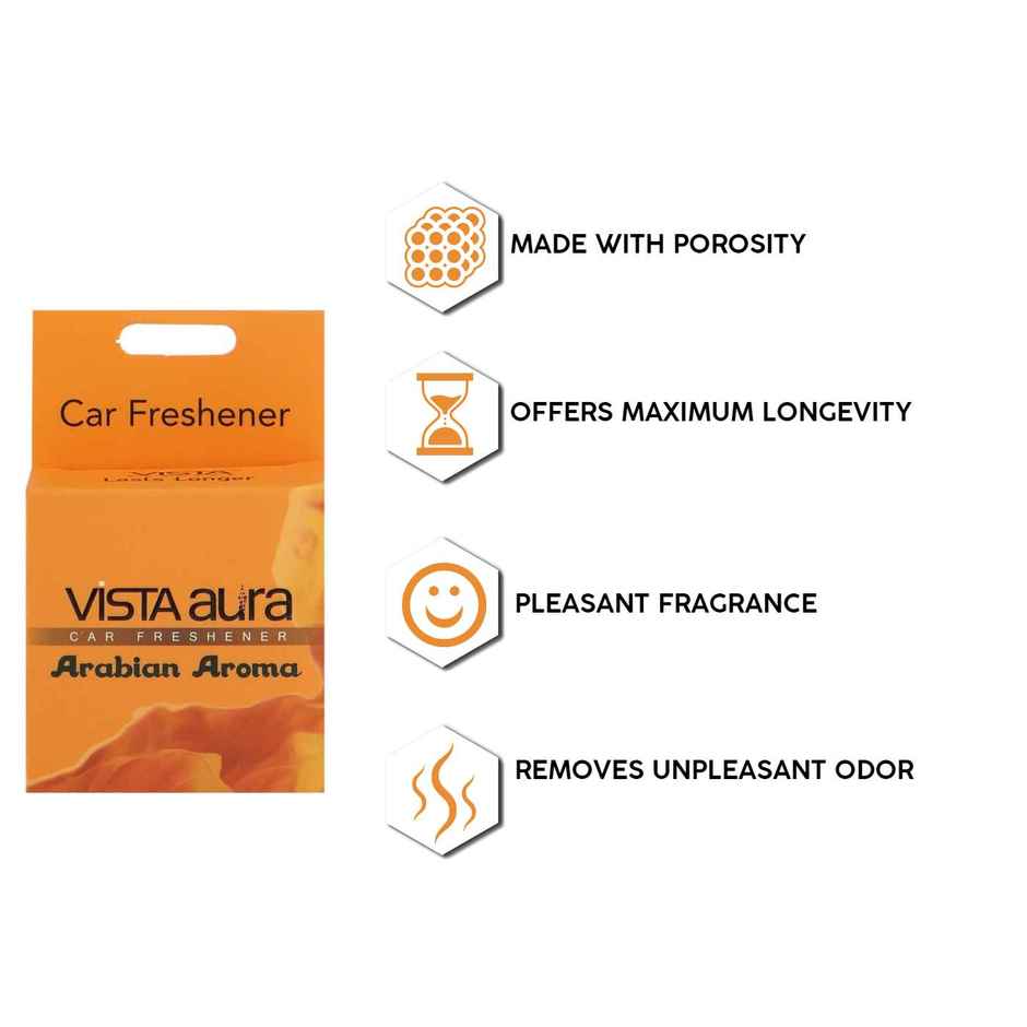 Vista Auto Care Car Freshener Arabian Aroma, Wooden Fiber, Car Interior Air Freshener Perfume