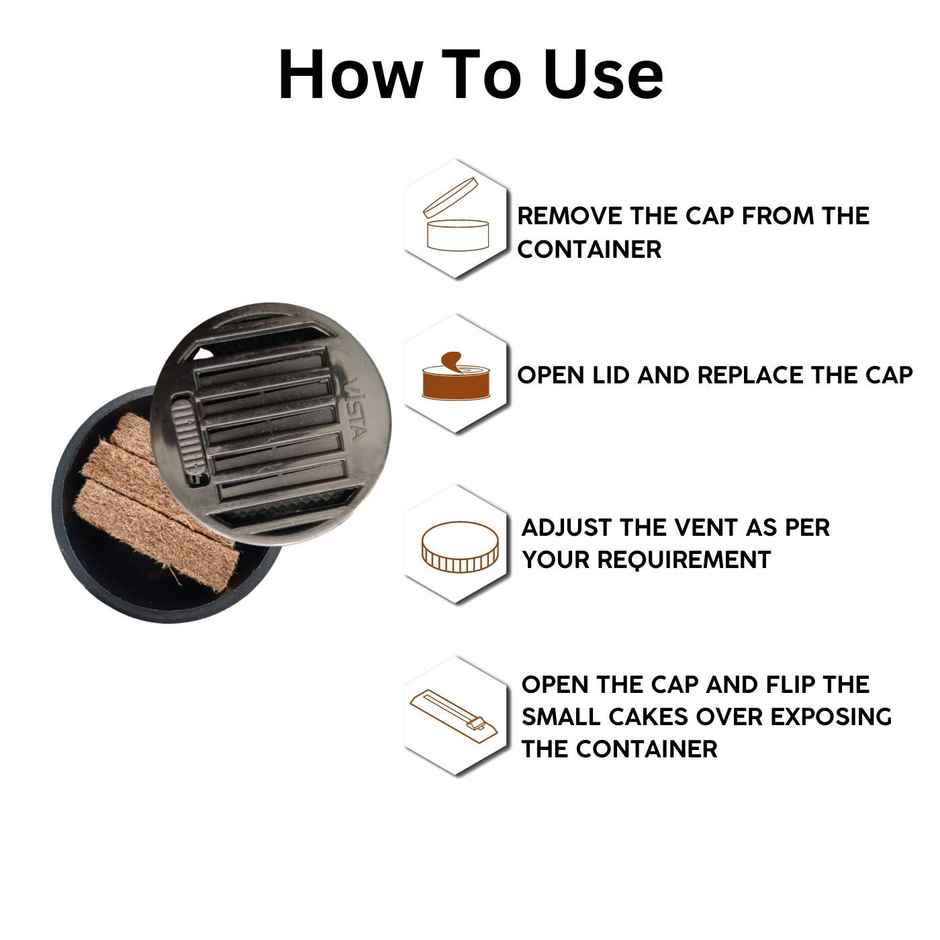 Vista Auto Care Car Freshener Arabian Aroma, Wooden Fiber, Car Interior Air Freshener Perfume