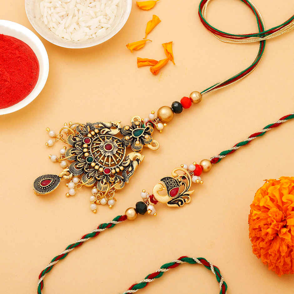 IGP Bhaiya Bhabhi Rajwada Rakhi - Regal and Elegant