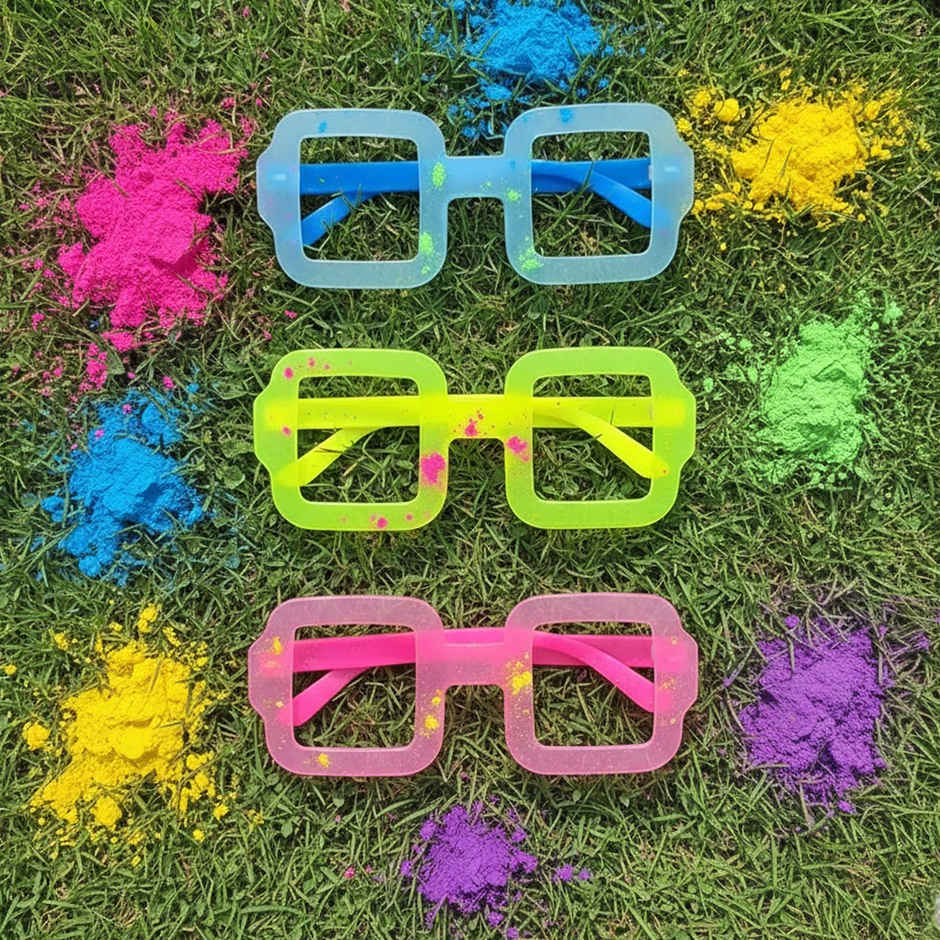 Water Toy Gun (1pc) & Holi Magic Water Balloon (3set) & Plastic Party Goggles (1pack) Combo