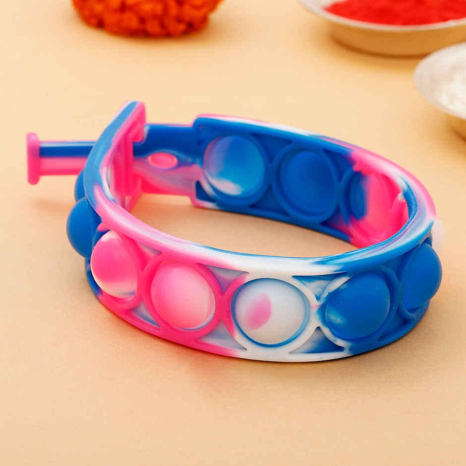 IGP Blue and Pink Silicone Bracelet Rakhi