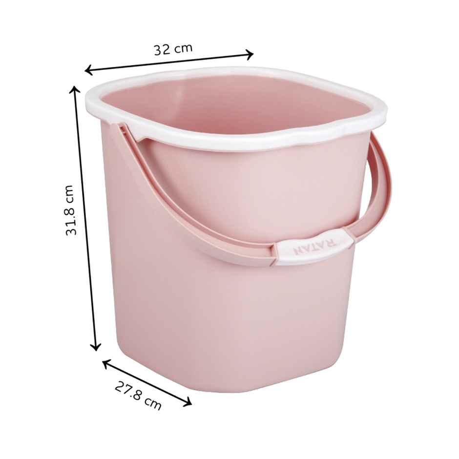 Ratan Plasticware Premia Bucket | 18 L | Diaso Pink