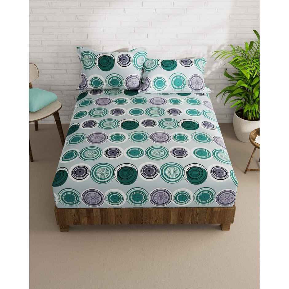 Swadeshi Style Cotton Floral Flat Bedsheet | 160 TC | Double | Multicolor