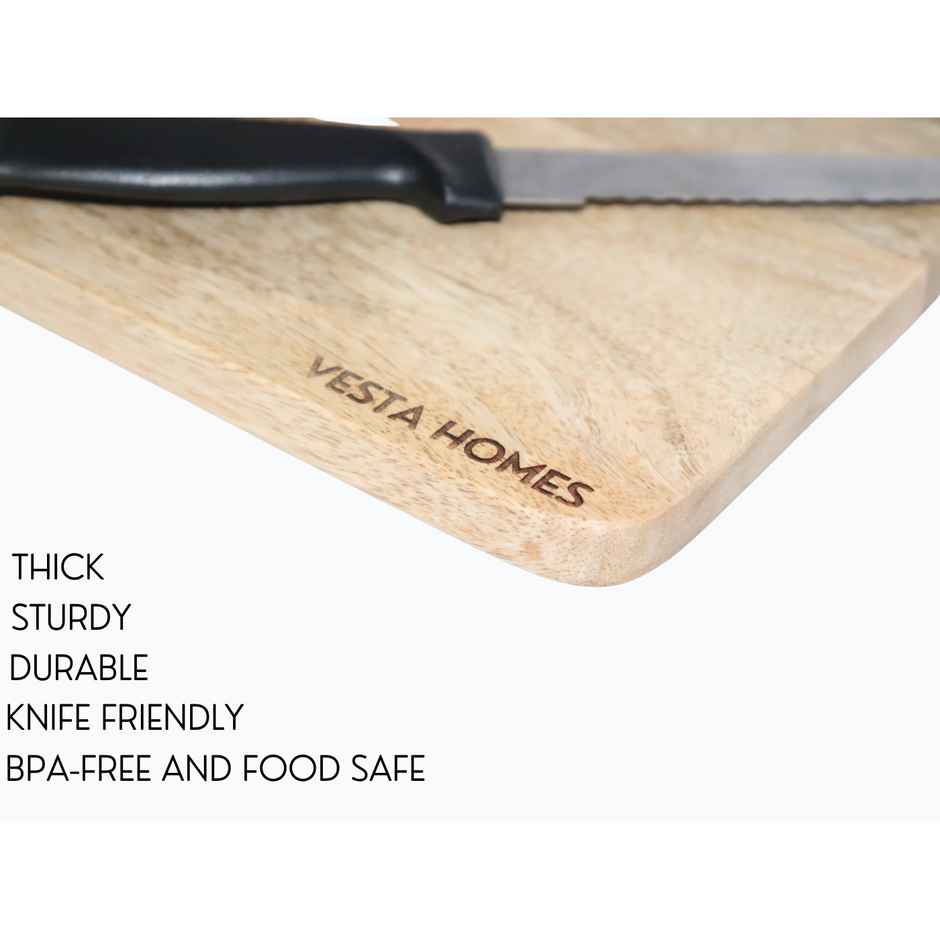 Vesta Homes Wooden Chopping Board/Cutting Board/Serving Board | Plate for Vegetables | Fruits