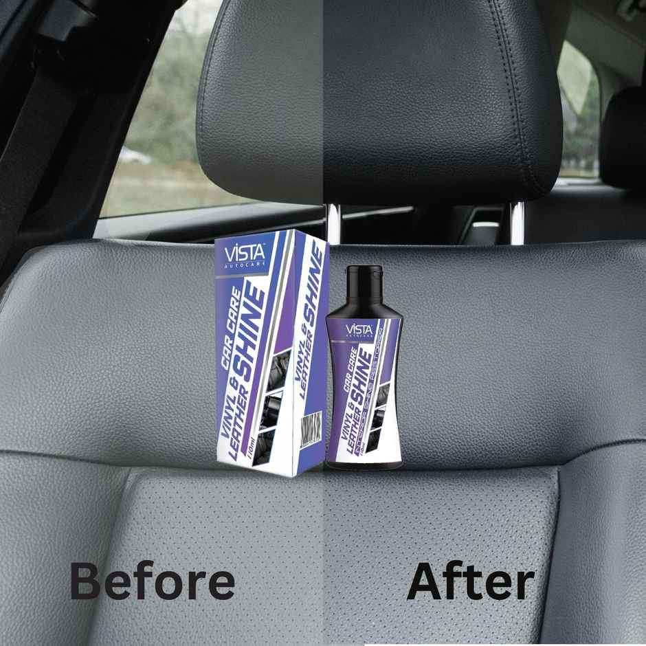 Vista Auto Care Vinyl & Leather Shine , Shiner for Dashboard, Seats, Leather Goods,Jacket