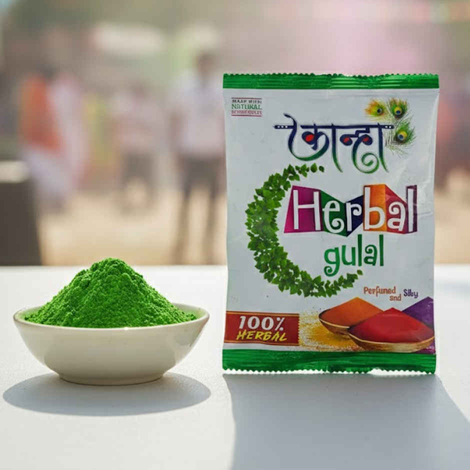 Kanha Herbal Holi Gulal | Green | Star
