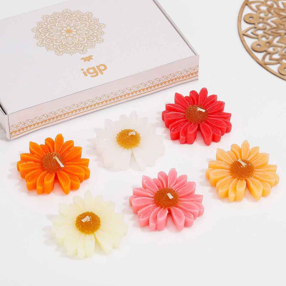 Flower Floating Candles | Pack Of 6 | IGP