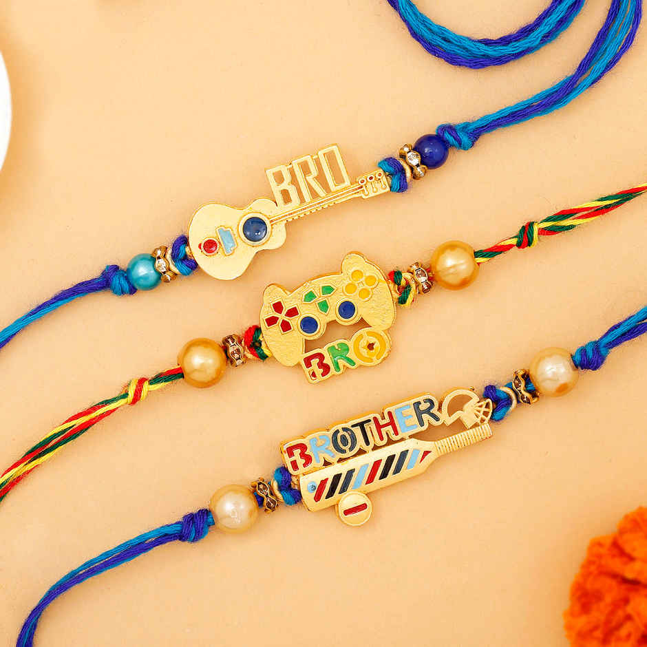IGP Set Of 3 Rakhi - Beautiful and Traditional