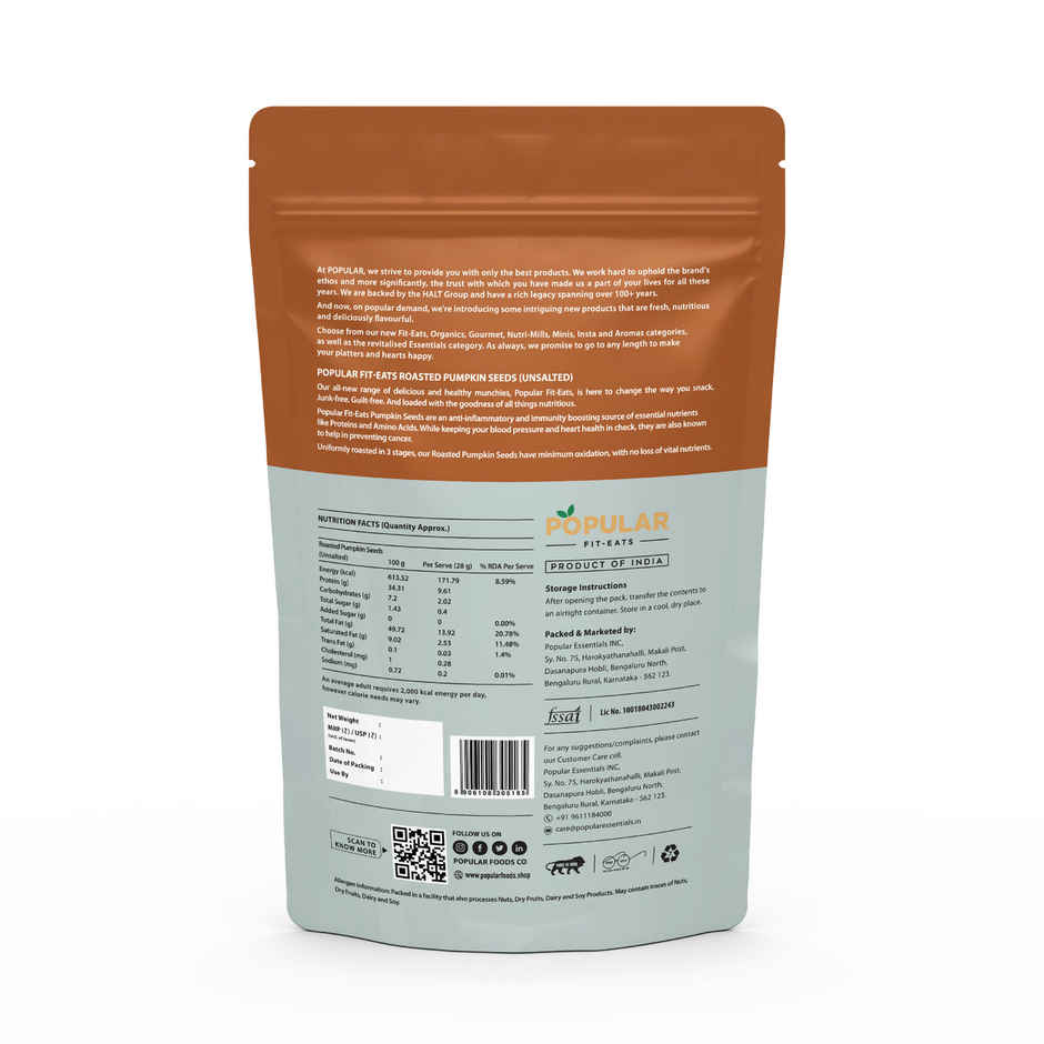 Popular Fit Eats Pumpkin Seeds - Roasted & Unsalted