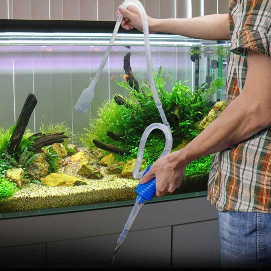 Foodie Puppies Siphon Pump For Aquarium Cleaning - 1.7M Vacuum For Water Changing & Gravel Cleaning