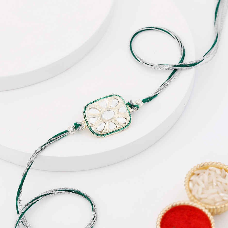 Stone Meena And Kundan Rakhi (IGP)