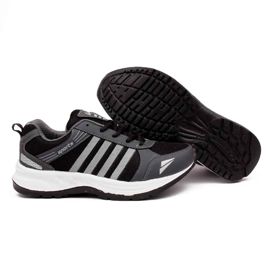 Asian Jio-13 Men Sports Shoes | Size-7 | Dark Grey & Black