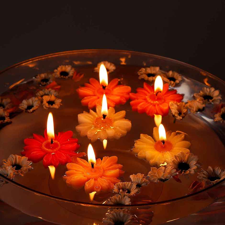 Flower Floating Candles | Pack Of 6 | IGP