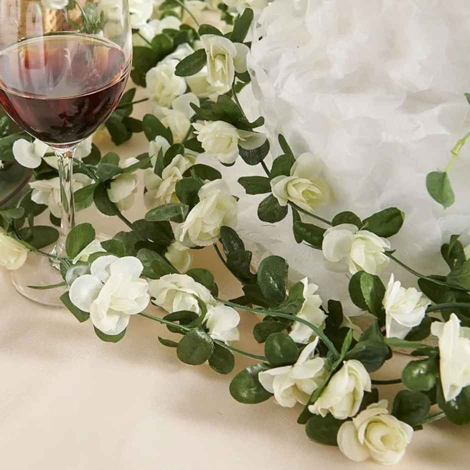 Tied Ribbons Set of 2 Artificial Vine Plant Leaves Creeper Garland (183 cm)