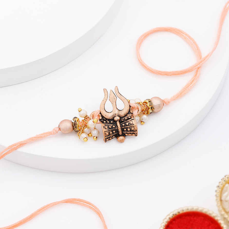 Religious Beads Trishul Rakhi (IGP)