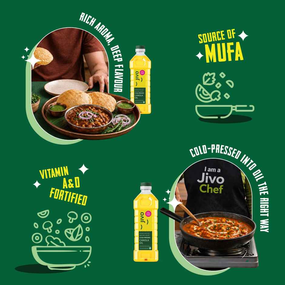 Jivo Cold Press Canola Oil Combo | Bottle