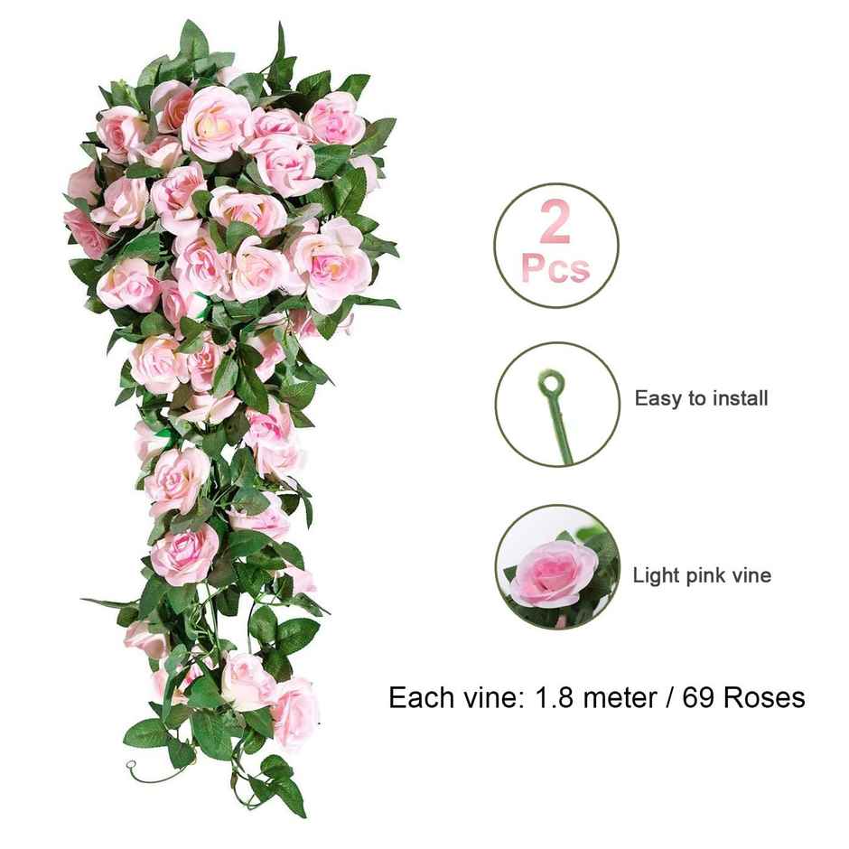 Tied Ribbons Set Of 2 Artificial Vine Plant Leaves Creeper Garland (183 Cm)