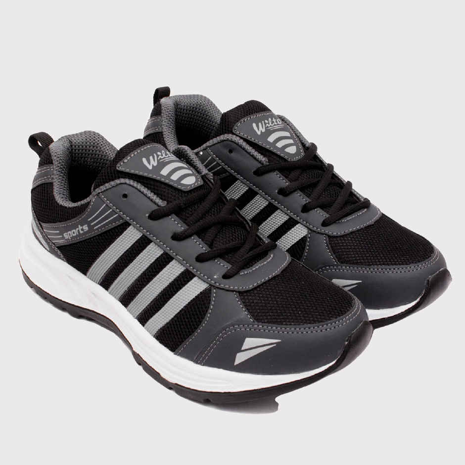 Asian Jio-13 Men Sports Shoes | Black-Silver | Size-9