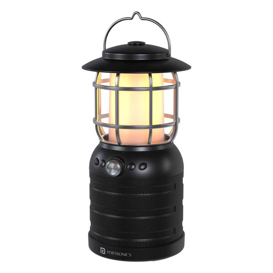 Portronics ilumi II 16W HD Sound Bluetooth Speaker with LED Lamp | Type-C | Black