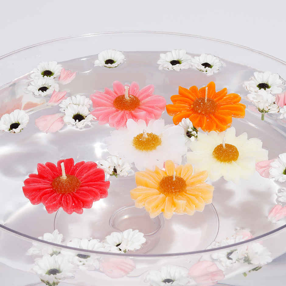 Flower Floating Candles | Pack Of 6 | IGP