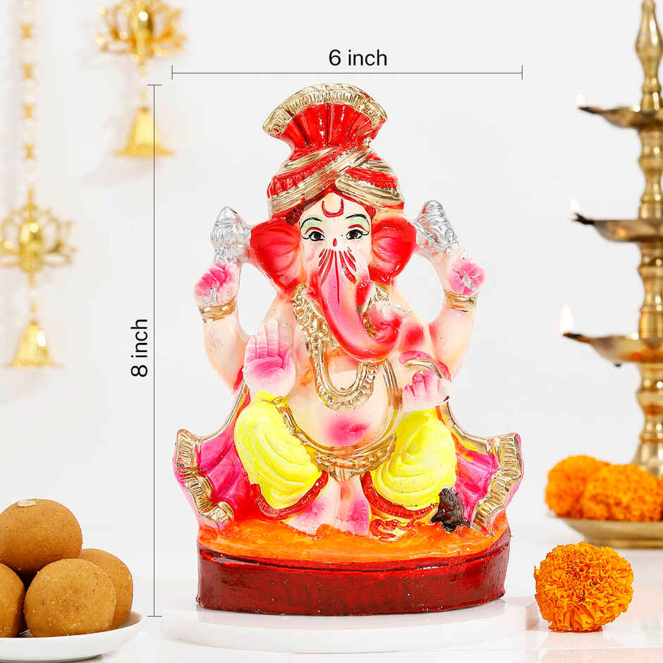 Eco-Friendly | Graceful Ganesha Idol | 8 inch | IGP