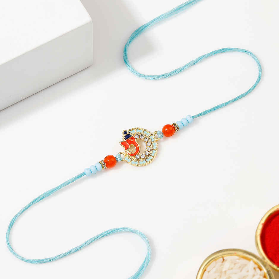 Stone Studded Ganpati Rakhi | IGP