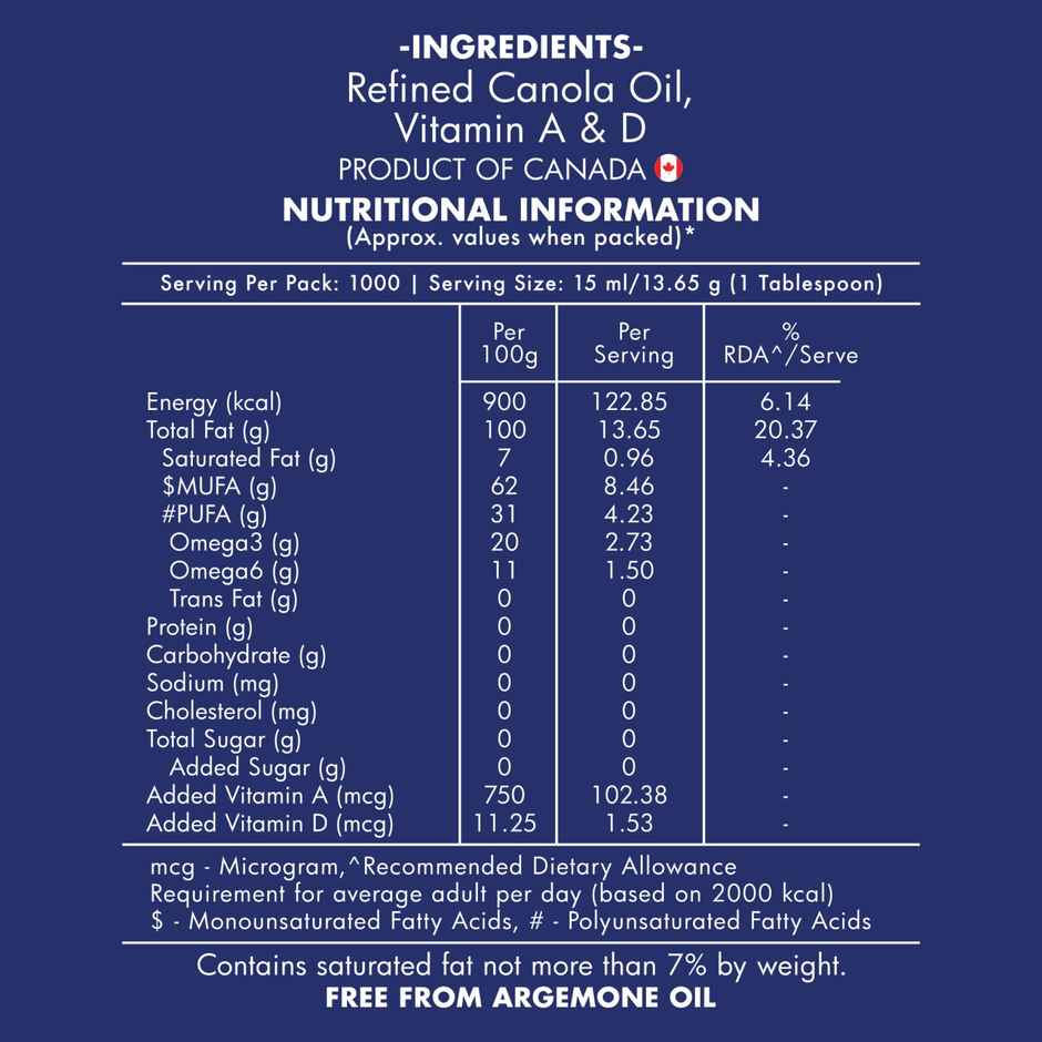 Jivo Refine Canola Oil Tin