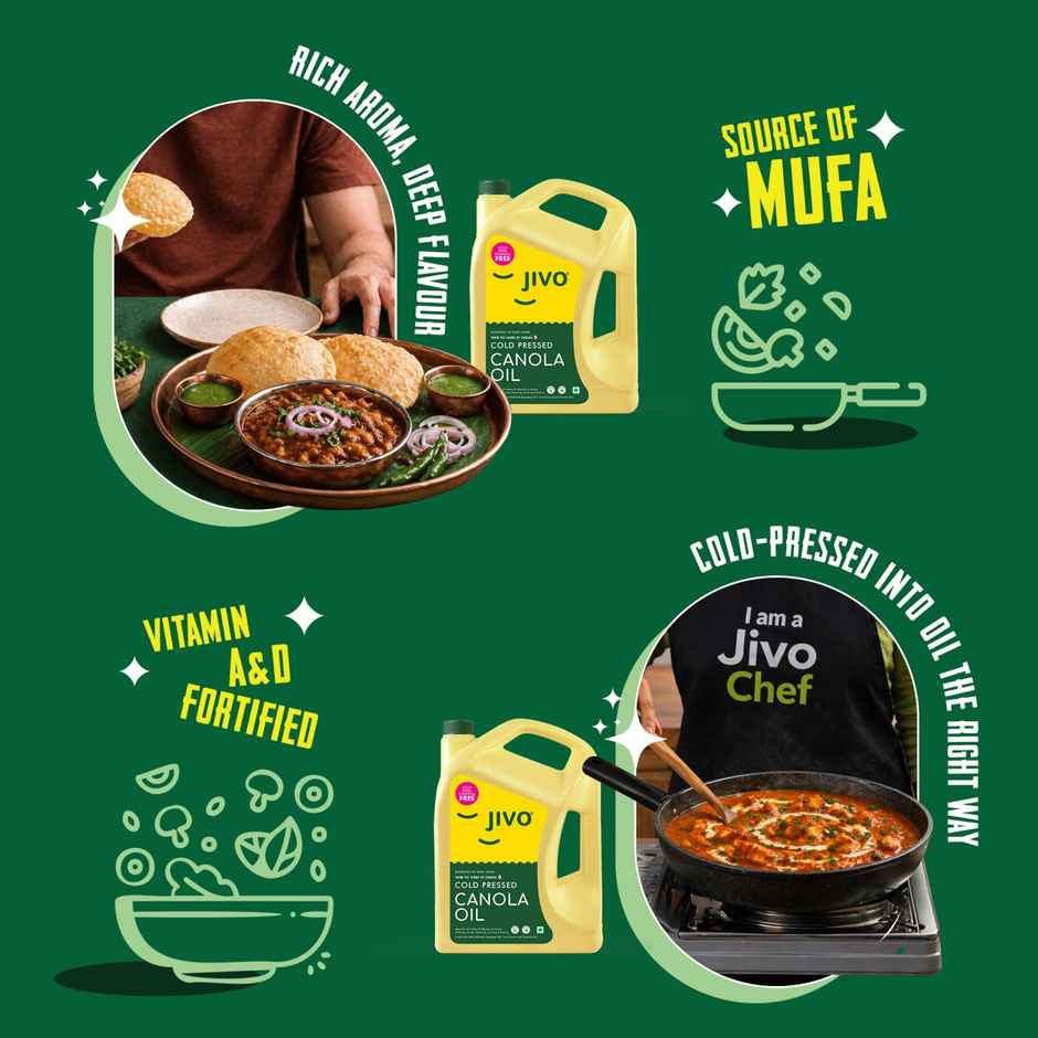 Jivo Canola Cold Pressed Edible Oil | Cooking Oil