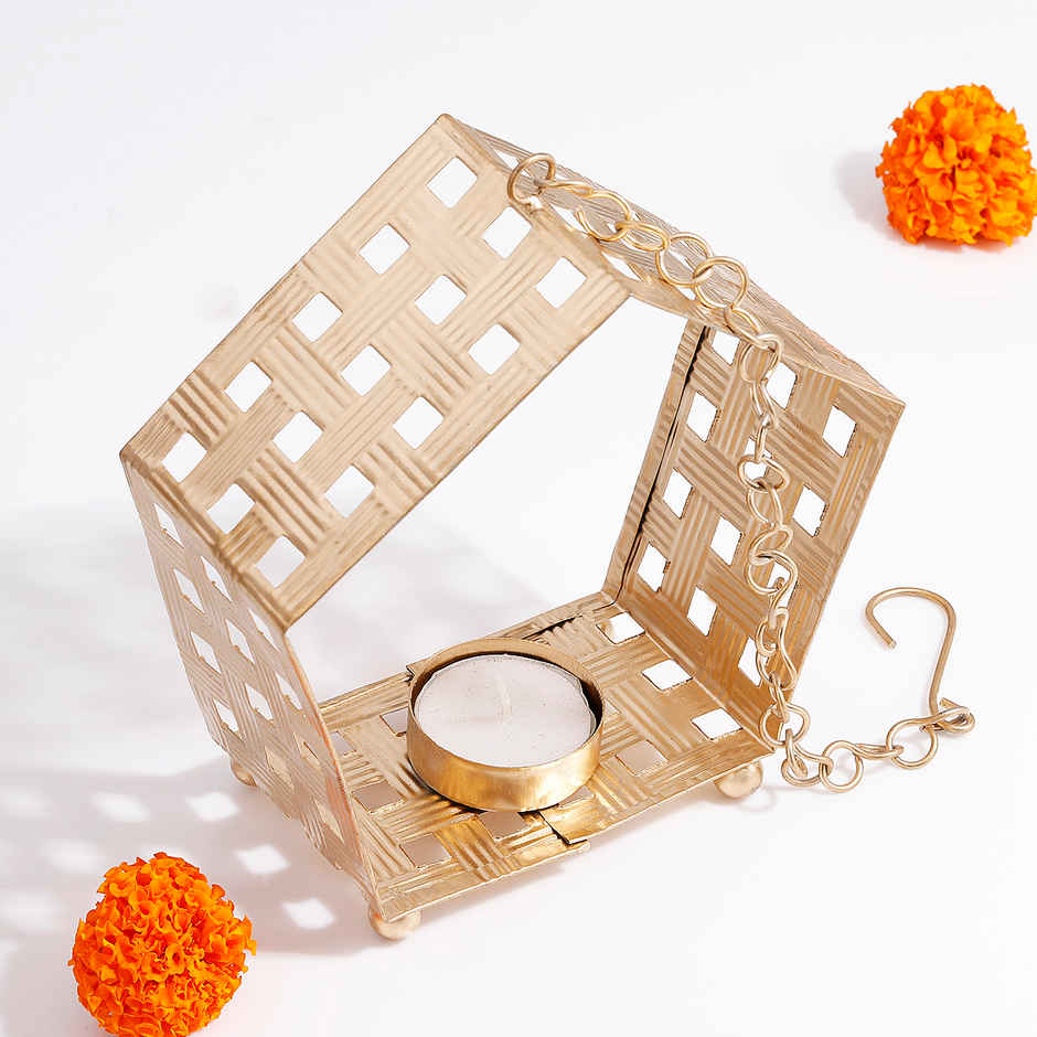 Tree Shape Wall Hanging Metal Tealight Candle Holder | Metal | IGP