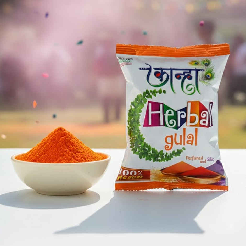 Kanha Herbal Holi Gulal | Orange | Star