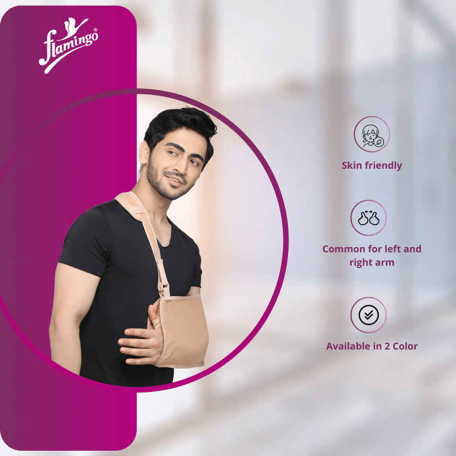 Flamingo Arm Sling Pouch Beige M