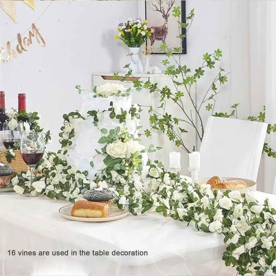 Tied Ribbons Set of 2 Artificial Vine Plant Leaves Creeper Garland (183 cm)