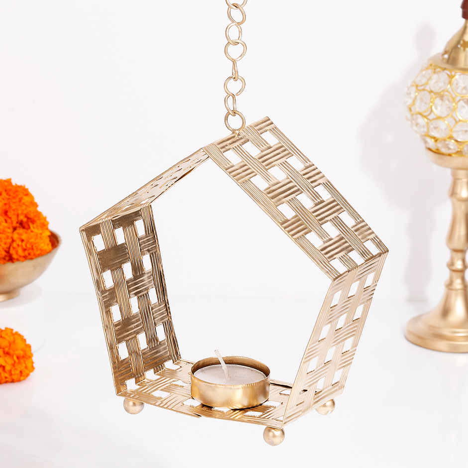 Tree Shape Wall Hanging Metal Tealight Candle Holder | Metal | IGP