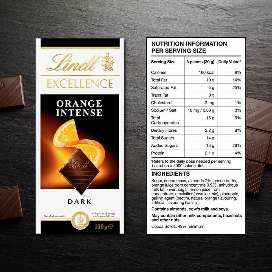Lindt Excellence Orange Intense Dark Chocolate